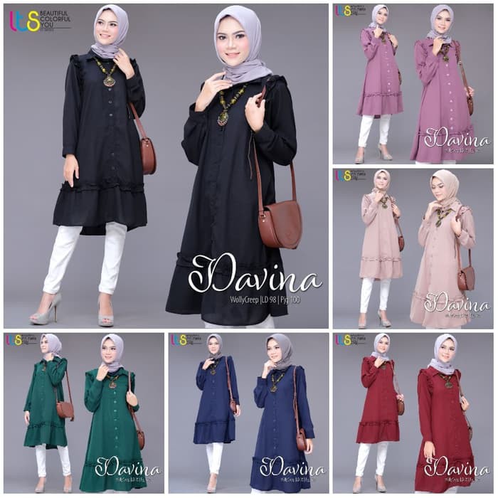 Atasan Tunik Davina Ori Lts By Shofiya
