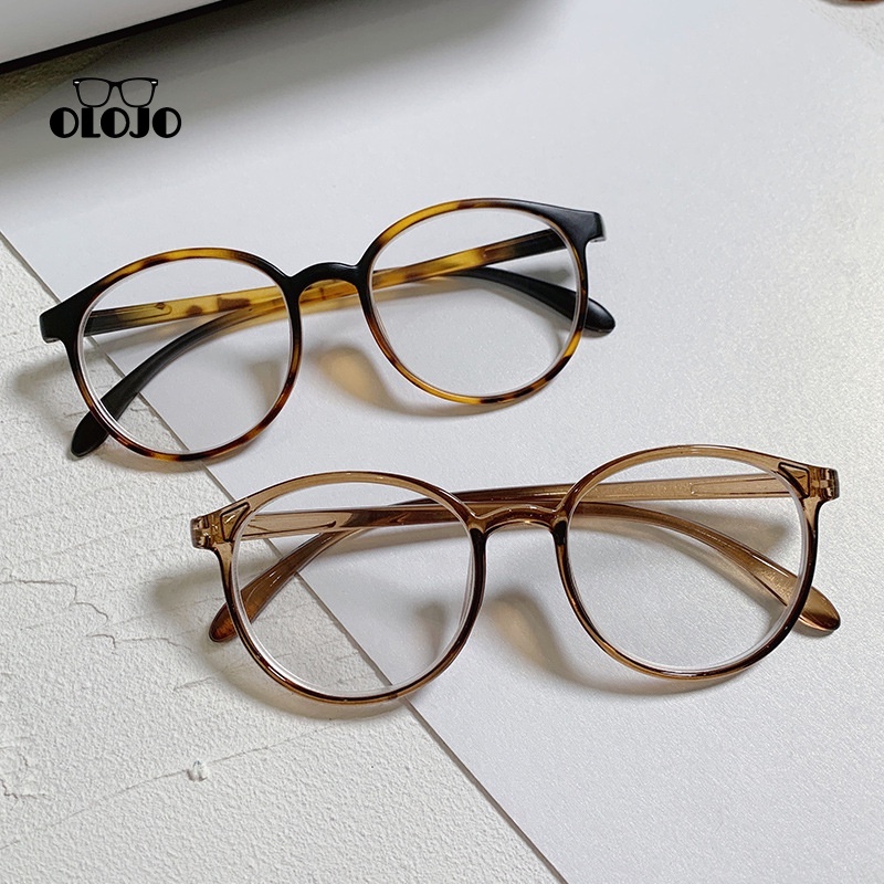 【COD】Kacamata Anti Radiasi Korea Wanita kacamata oval leopard print Untuk Pria Dan Wanita Fashion retro flat Eyeglasses