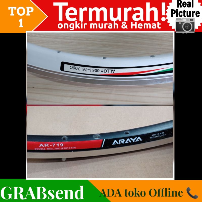 velg rims 700c Araya 32H dan fastrex 36H