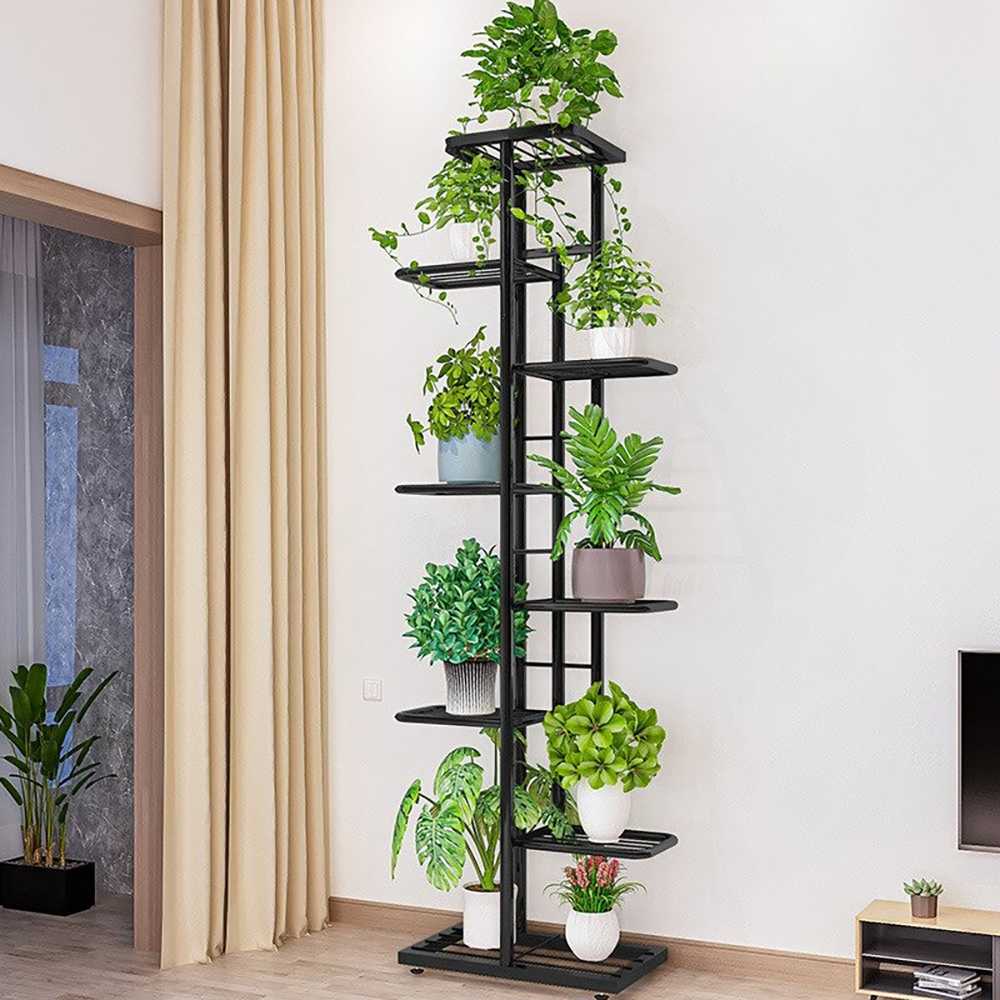 Rak Tanaman Bertingkat 9 Pot Stand Rak Besi
