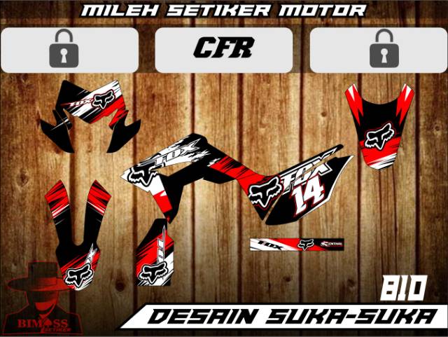 Decal stiker motor crf