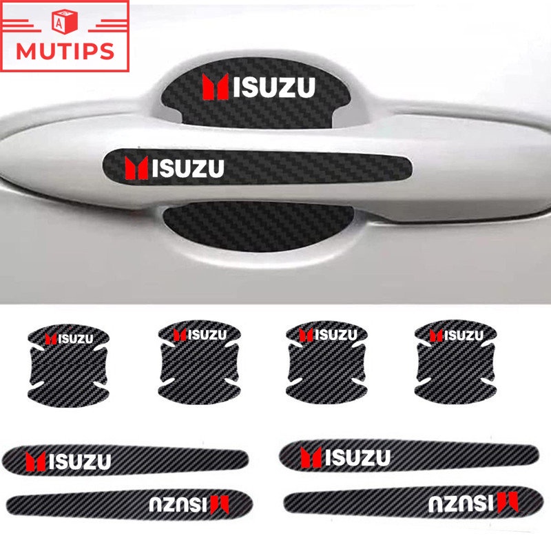 Isuzu 8Pcs Stiker Pelindung Gagang Pintu Panther Elf Traga Dmax Mux Trooper Crosswind Panther Sportivo Nmr71 MU7 TFR