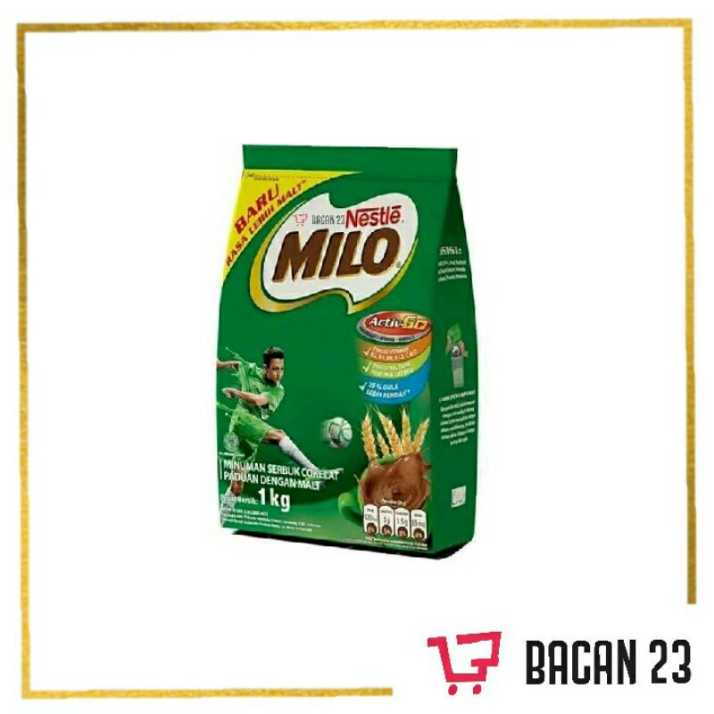 

Milo Activ-Go (1Kg) / Susu Coklat Bubuk Aktiv Go / Bacan 23 - Bacan23