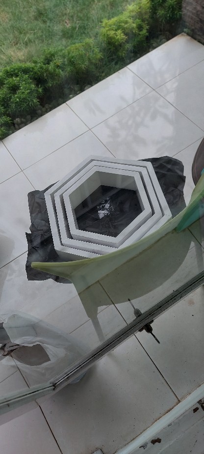 Promo Rak Hexagonal Set Hiasan Dinding Kayu Rak Kayu Heksagonal Dekorasi Rumah Cafe Kantor Eo