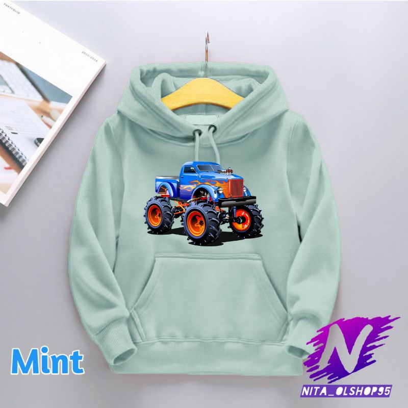 hoodie anak mobil monster