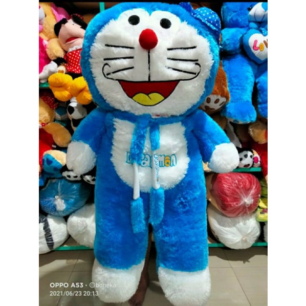 Boneka Doraemon Super jumbo topi syall 1,2 meter Bagus Lucu