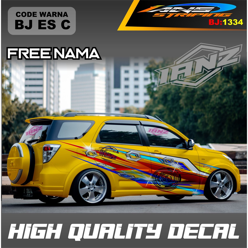 VARIASI STIKER MOBIL TERIOS TERBARU / DECAL STIKER AVANZA VELOZ / STICKER MOBIL KEREN