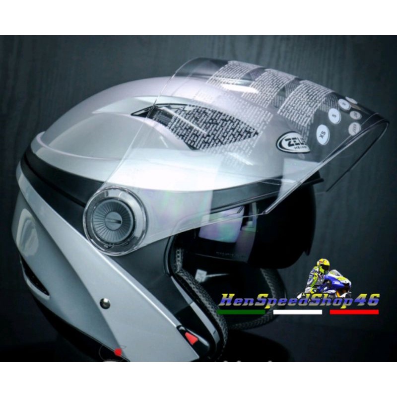 Zeus 610 Silver Halfface Zeus zs610 silver