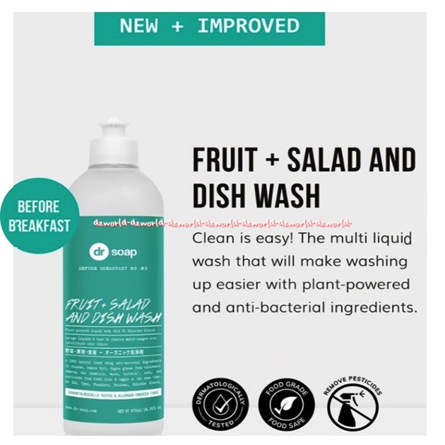 Dr Soap Fruit Salad And Dish Wash 500ml Sabun Cuci Sayur Sayuran Buah Salad Dr.soap drsoap Dr Soaps Fruits Salads