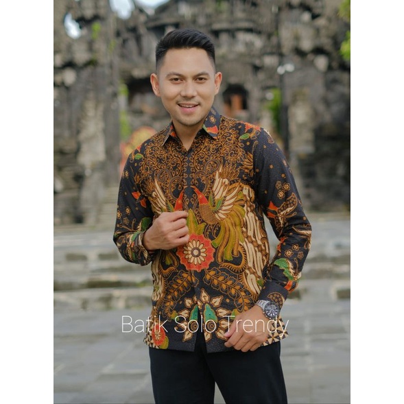 TRENDY 304 KEMEJA / BAJU BATIK LENGAN PANJANG KAIN HALUS MURAJ LAPIS FURING
