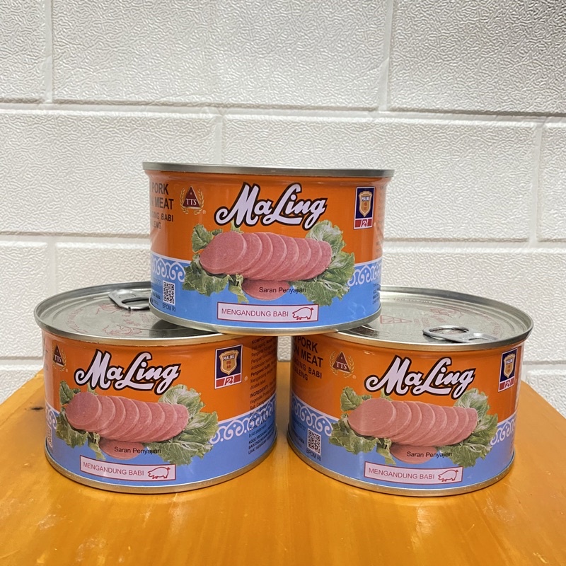 

Maling/ Kornet daging babi/ Maling TTS/ Ham daging babi/ Luncheon daging babi dalam kaleng 397gr