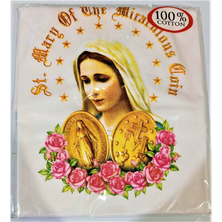 Kaos Pria dan Wanita Dewasa Katun Combed Dingin Sablon Rohani Katolik Bunda Maria SP 6