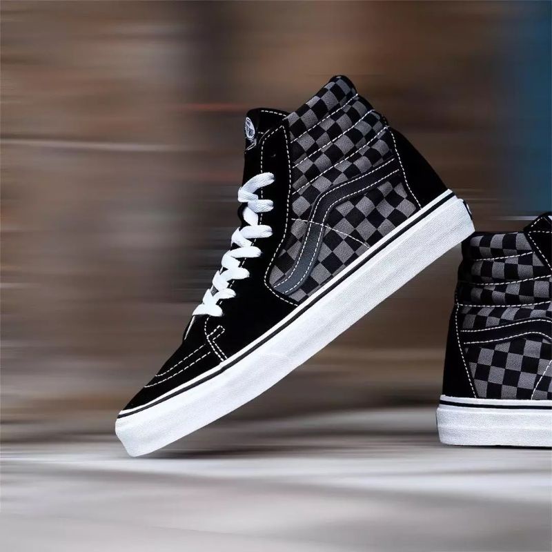 Vans Sk8 Hi Checkerboard Black / Pewter