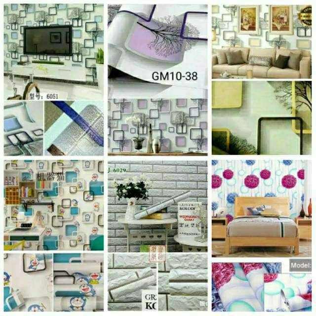 Walpaper dinding 3D lengkap 900 45Cm x 10Meter || Wallpaper 3D lengkap