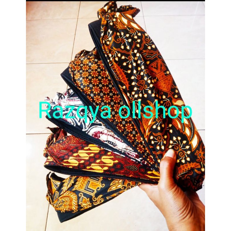 iket kepala sunda blangkon bendo totopong terbuka tanpa tali belakang