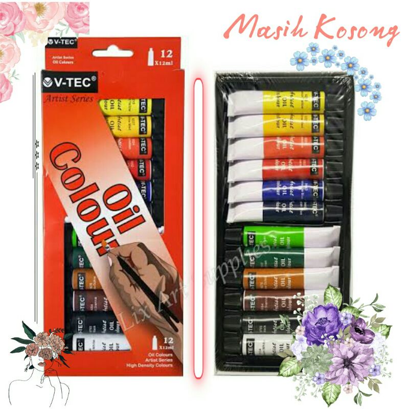 

Cat Minyak Lukis V-TEG isi 12 warna