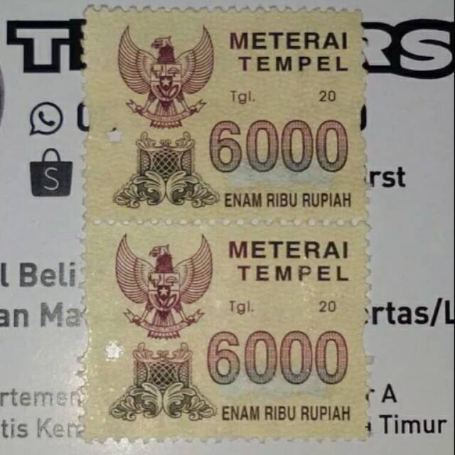 MATERAI 6000 RUPIAH TAHUN 2003-2005 ORIGINAL KOLEKSIAN