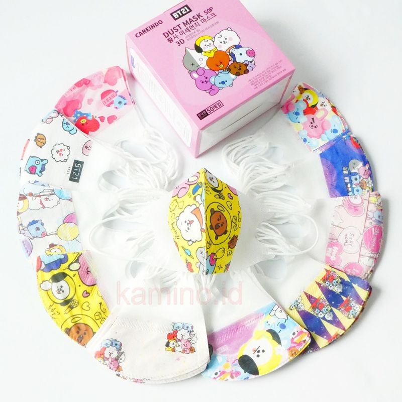 MASKER DUCKBILL ANAK BT21 MIX MOTIF