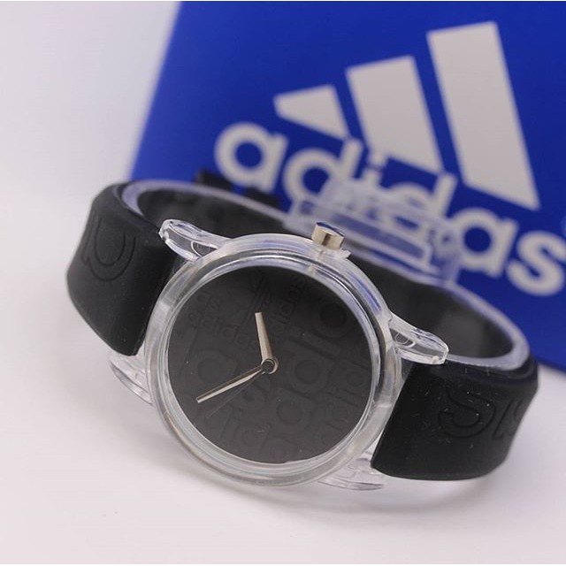 Jam Tangan Pria / Wanita Murah Adidas Sky Rubber Black