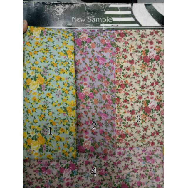 BAHAN KAIN POLY POLYESTER TC KEMBANG OT / KAIN MOTIF BUNGA VINTAGE/BAHAN KAIN GULUNGAN (YARD)