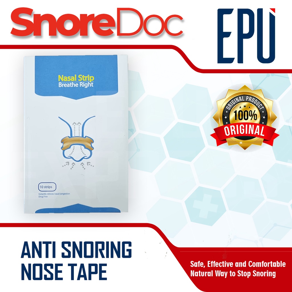 Snoredoc Nose Strip Plester Hidung Nose Tape Nasal Strip Anti Ngorok 10 Pieces