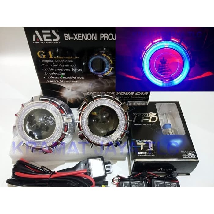 PROJECTOR HID AES 6 ATAU G1 LED TURBO 35 WATT BERGARANSI