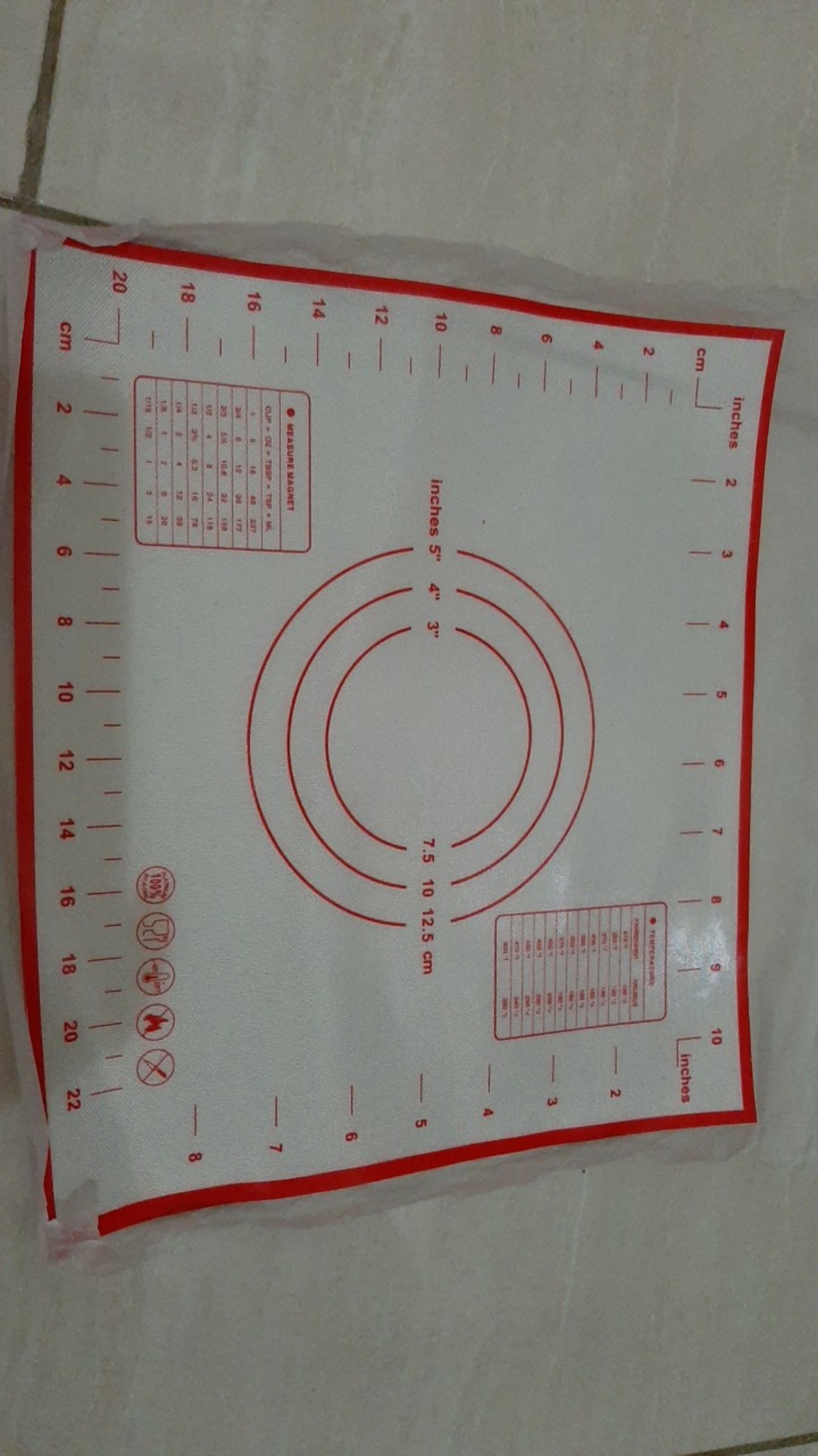 Alas Rolling Dengan Bahan Silikon Anti-lengket Untuk Adonan Kue