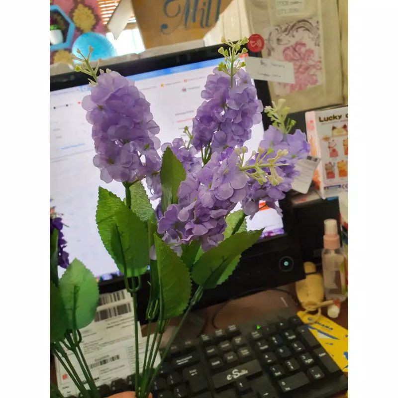 SNAPDRAGON / LAVENDER BESAR ARTIFICIAL/BUNGA PLASTIK-2