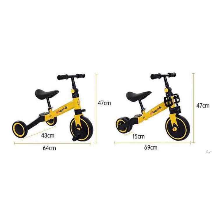 JMT-Sepeda  Anak 3 Roda 2in1 Sepeda Keseimbangan Anak Balance Bike Ride On Anak Push Bike(BS)