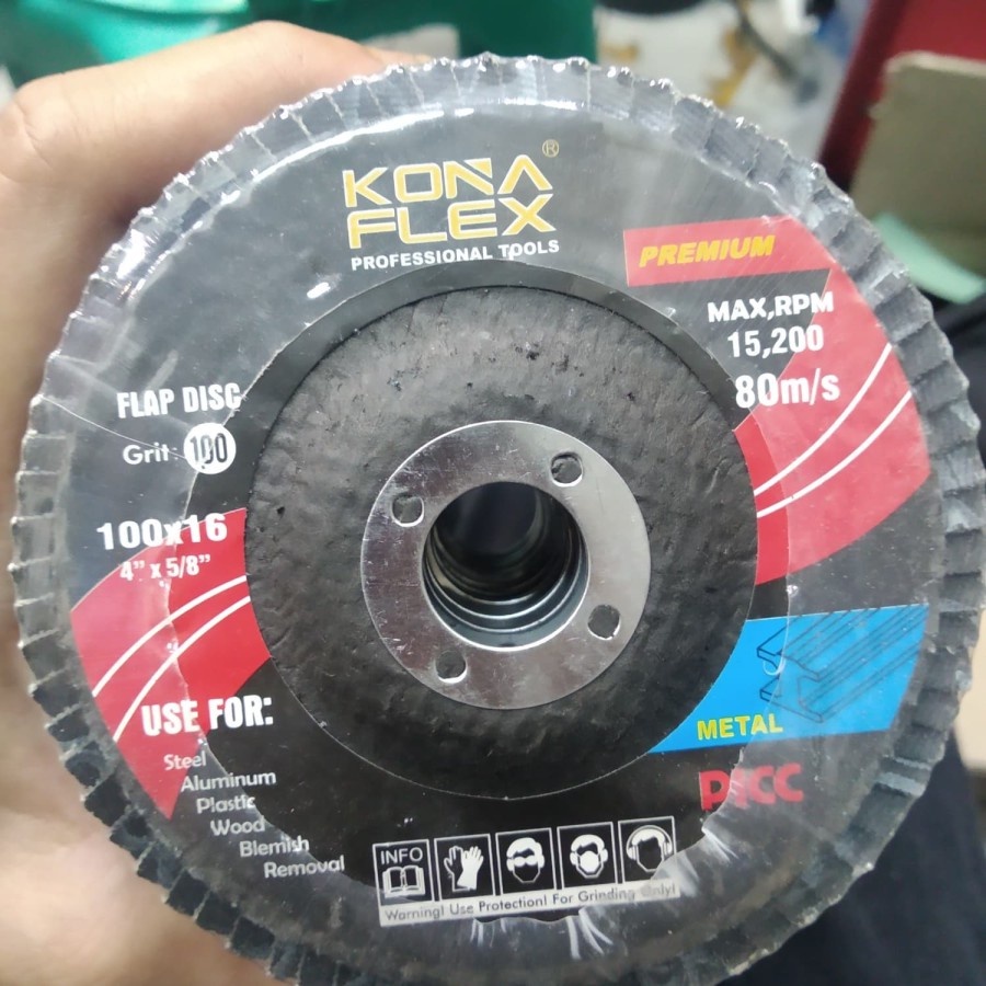 Amplas Susun Gerinda KONAFLEx Amplas Flap Disc 4 Premium( READY STOK)