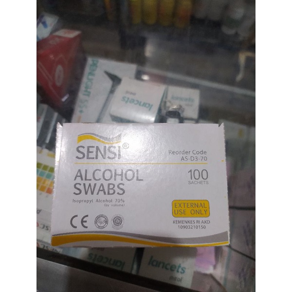 Alkohol Swab Sensi / Alkohol Swab isi 100 pcs / Sensi Alkohol Swab / Sensi