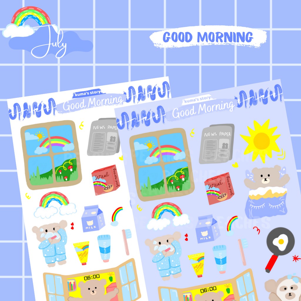 

[PCH] kuma's story : Good Morning Transparan Sticker