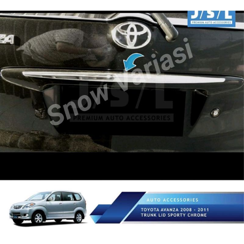 Trunk Lid sporty Toyota Avanza 2008-2011 chrome JSL