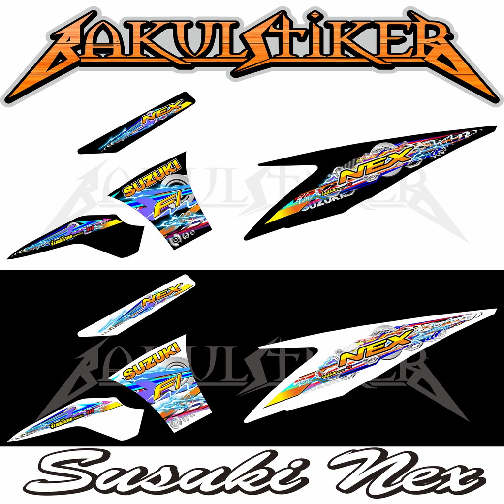 striping suzuki nex karbu/lama transparan uv terbaru