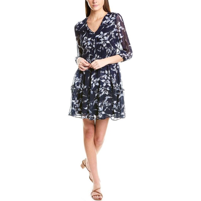 Worthington &amp; Maison v neck floral dress