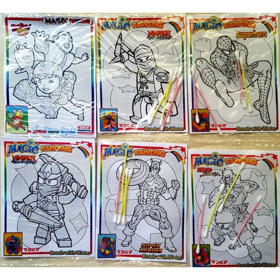 

Kertas Mewarnai magic painting isi 5 pcs