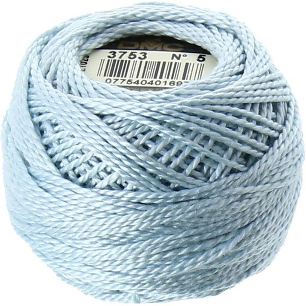 Benang Sulam DMC Art 116 Cotton Perle Pearl Ball Size 5 Kode 3753