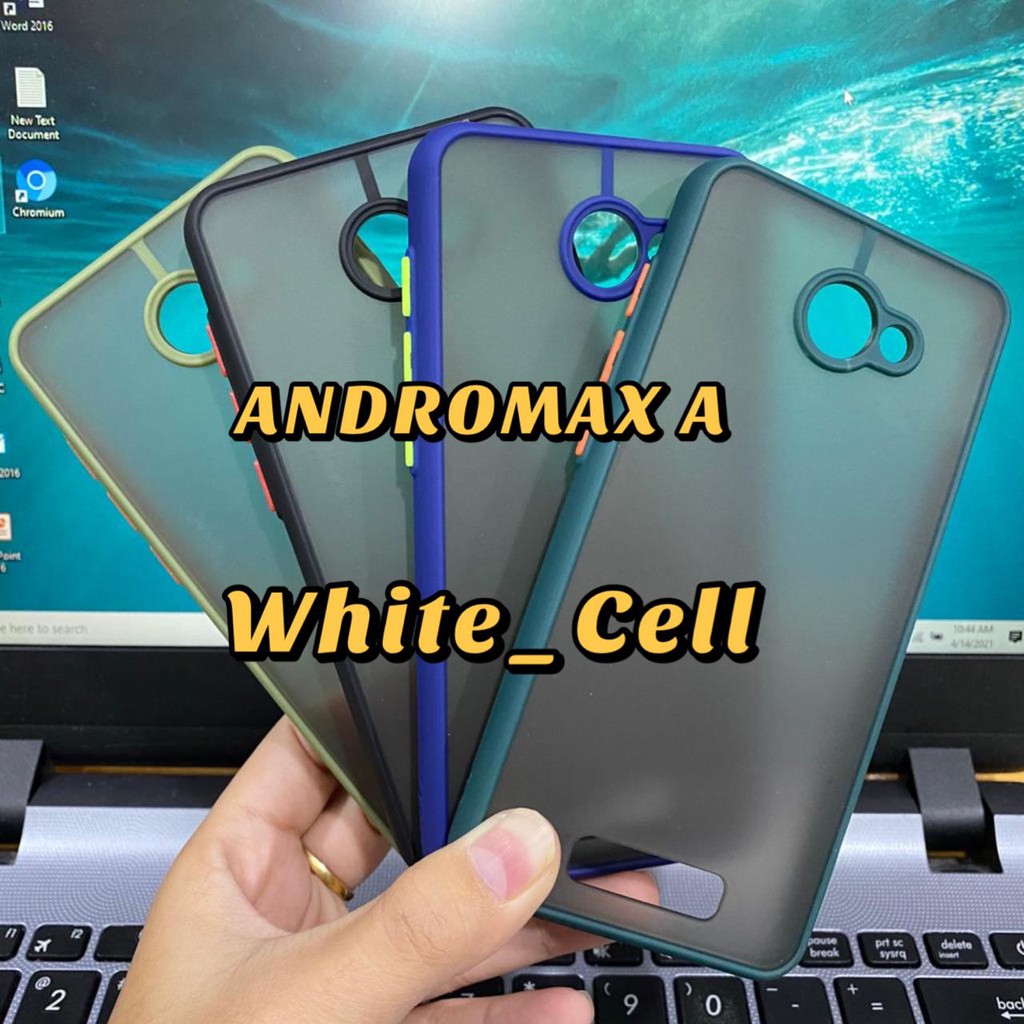 ANDROMAX A B Case Dove Matte Mychoice Slim Case Fuze Macaron