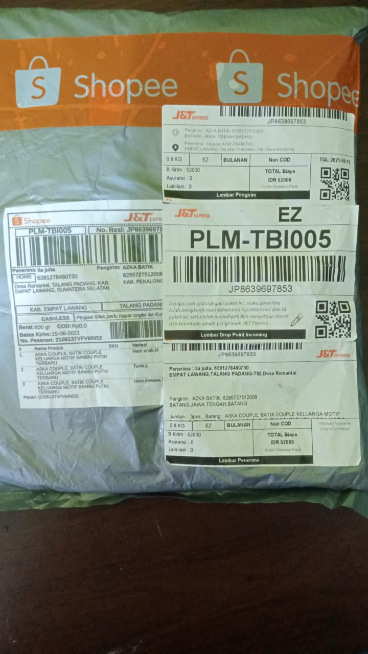 Aska Couple, Batik Couple Keluarga Motif Bambu Putih Terbaru