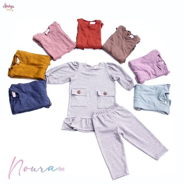 One Set Noura almahyra / Setelan Anak Perempuan