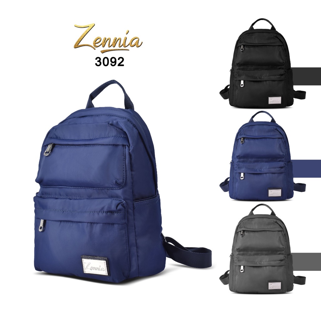 Tas Ransel Wanita Zennia 3092 Tas Perempuan Import Kantor Sekolah Kuliah Trendy Fashion Korea