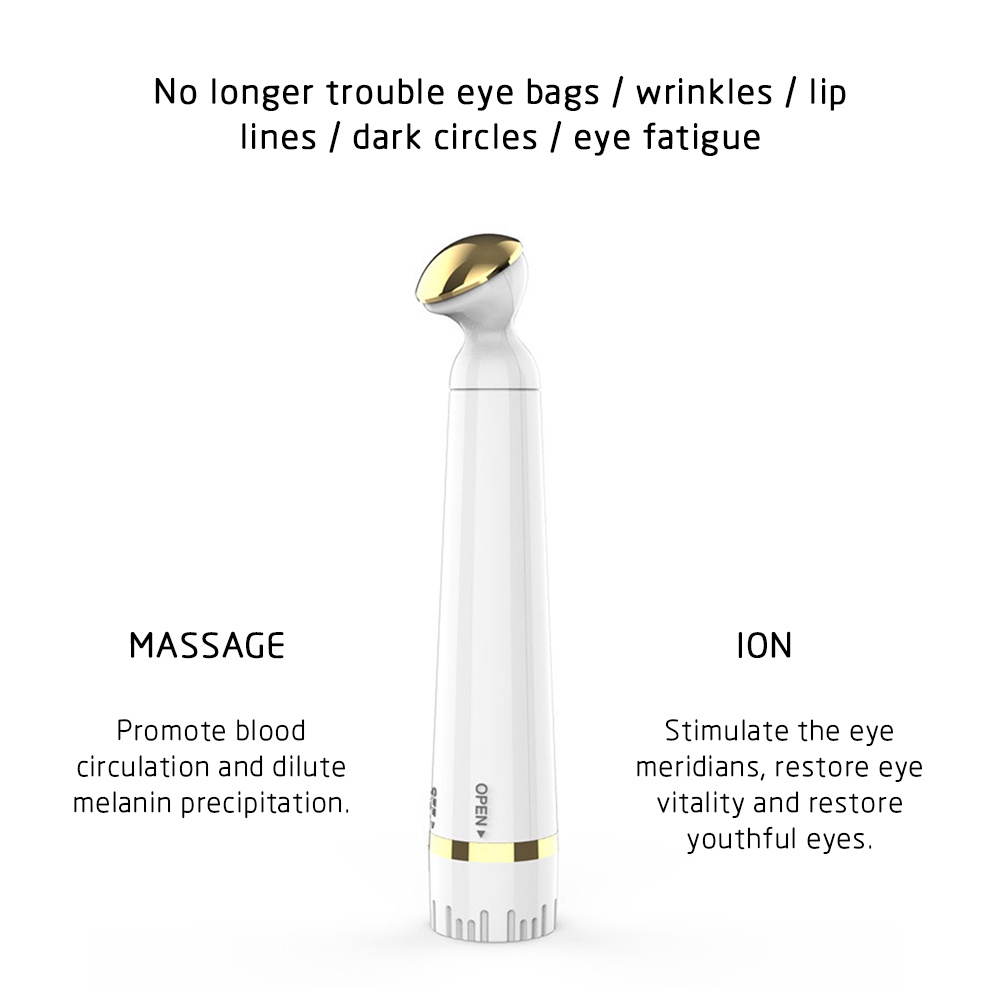 Lemecima LE01 Alat Penghilang kantung mata Electric ion setrika wajah dark circle keriput mata anti aging anti penuaan dini peremajaan kulit muka mata Mata Electric Pen Eye Massager Anti Aging Anti-Ageing Wrinkle Dark Circle Removal Rejuvenation Facial