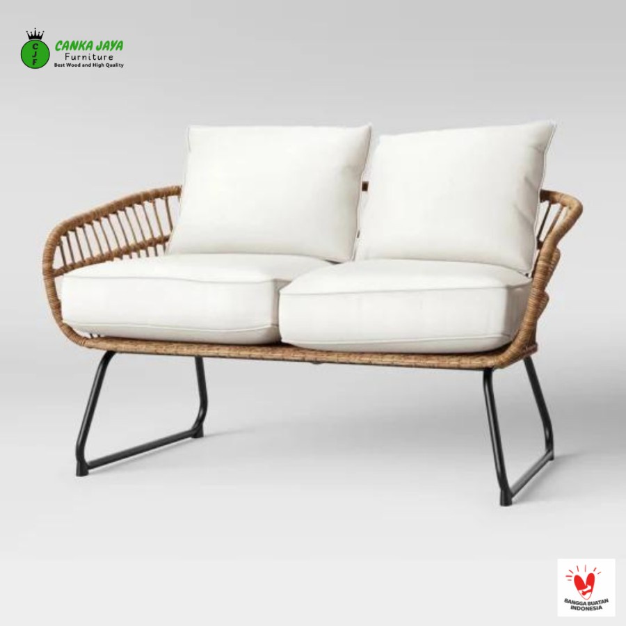 CANKA Rattan - Bangku Panjang Rotan Minimalis