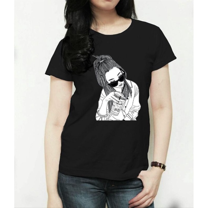 KAOS WANITA / CEWE AESTHETIC  KAOS VIRAL TIKTOK