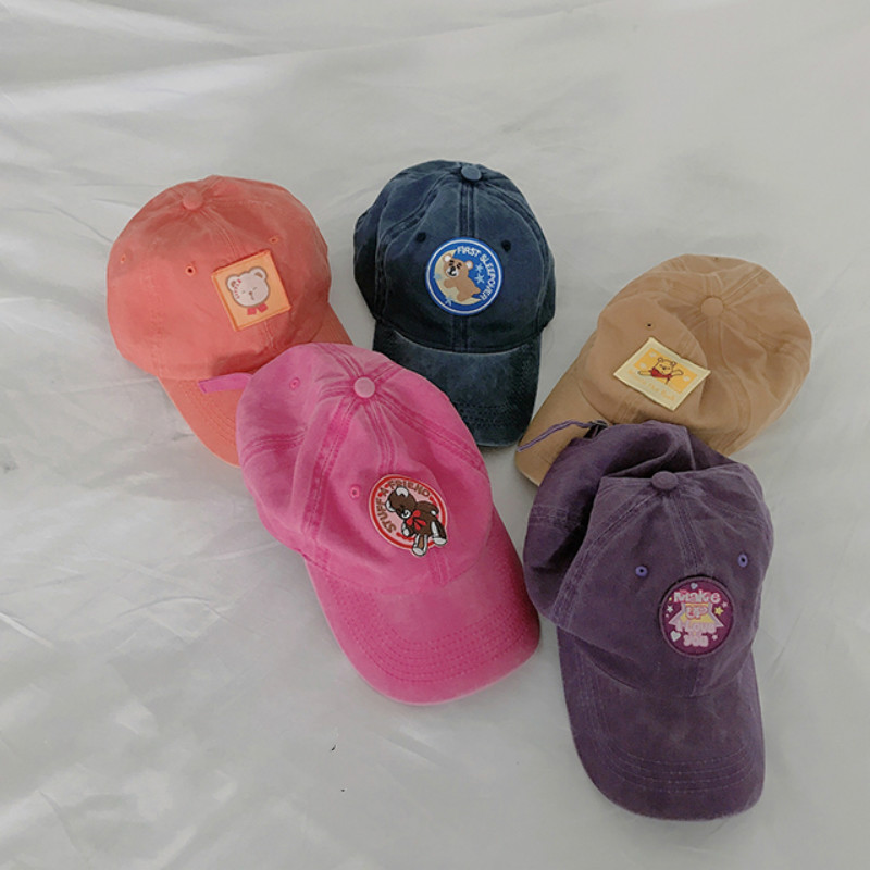 Embroidered Baseball Cap Korean Style Tide Adjustable Sunshade Cute Cartoon