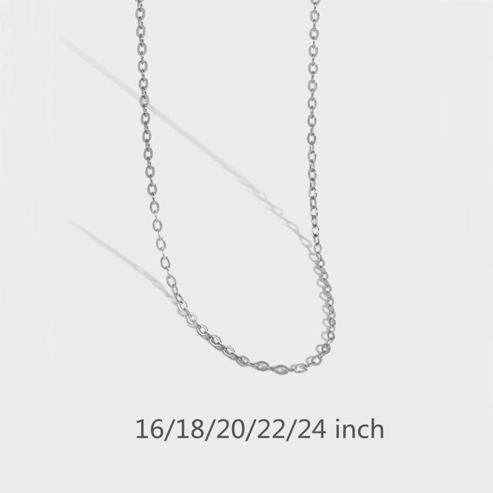 R-flower Cross Chain Stainless Steel 1MM Liontin Perhiasan Kalung