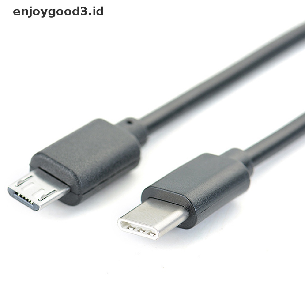 (Rready Stock) Kabel Data / Charger OTG USB Tipe C Male Ke Micro USB Male (ID)