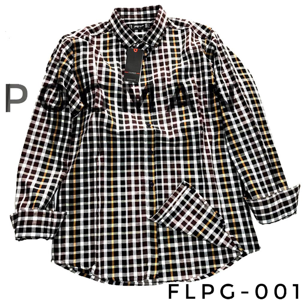 kemeja flanel premium pogman lengan panjang
