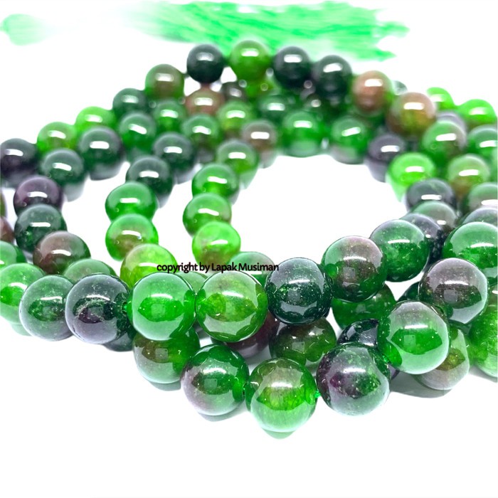 [Bayar di Tempat] Tasbih Batu Sungai Dareh Asli Natural 99 Butir 8MM