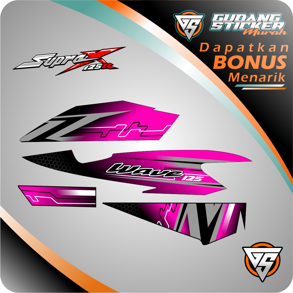 STRIPPING MOTOR SUPRA X HIGHQUALITY AKSESORIS SEPEDA MOTOR